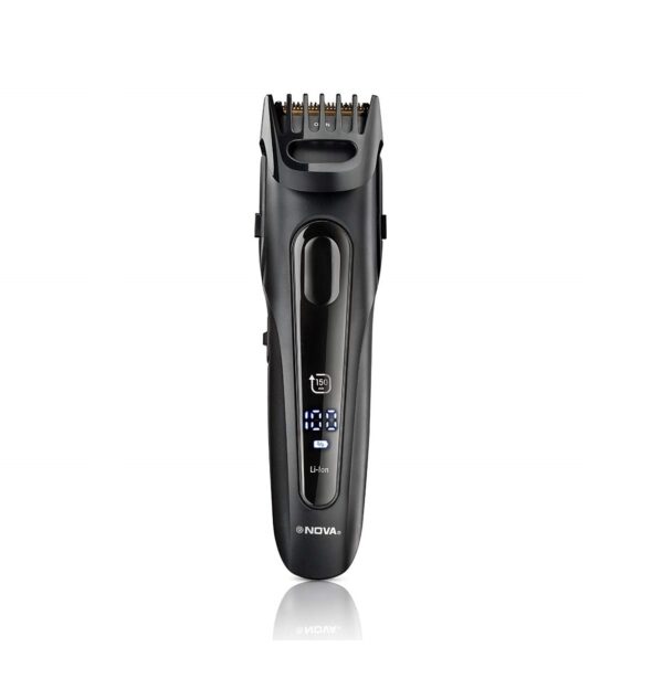 Nova NHT 1098 USB Titanium Coated: 150 Minutes Runtime Beard Trimmer for Men (Black)