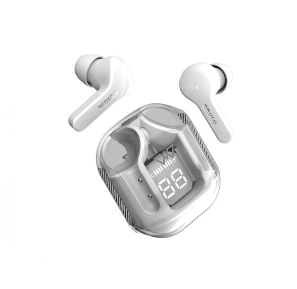 Wings Newly Launched Phantom 345 Best Low Latency 40ms Earbuds, White