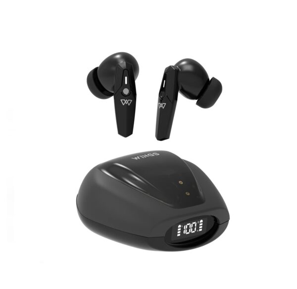 Wings Phantom 410 Best Low Latency 40ms Wireless Earbuds, Black