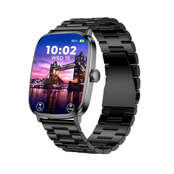 beatXP Unbound Era 2.01″ Super AMOLED Display Bluetooth Calling Smart Watch (Black Metal)