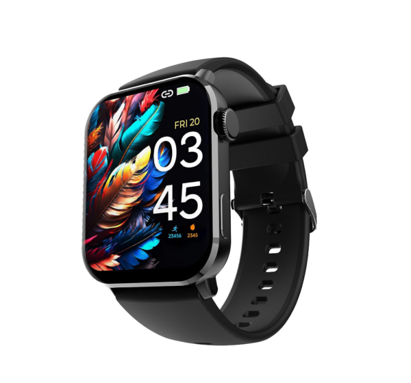 beatXP Unbound+ 1.8″ (4.5 cm) AMOLED Display (1000 Nits Brightness), Bluetooth Calling Smart Watch (Electric Black)