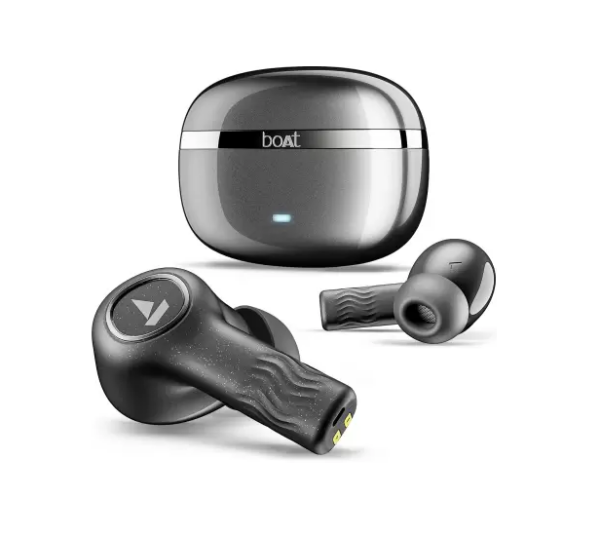 boAt Nirvana Ion ANC w/ 32dB ANC, 120HRS Playback, Crystal Bionic Mode by HIFI 5 Bluetooth Headset (Crystal Black, True Wireless)