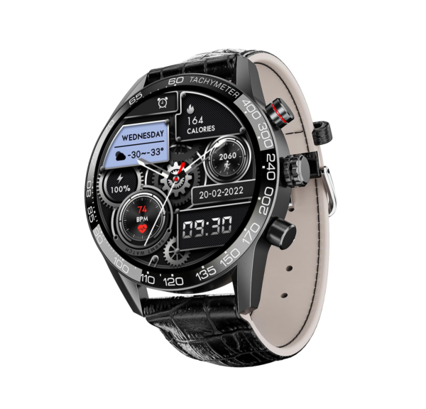 boAt Newly Launched Enigma Z40 Smart Watch with 1.32" HD Display (Black Leather)