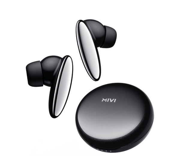 Mivi DuoPods A750 [Just Launched] TWS with Multi-Device Connectivity, Made in India Earbuds - Black
