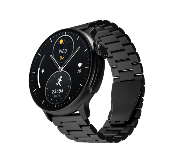 boAt Newly Launched Lunar Tigon Smart Watch with 1.45" AMOLED Display (Steel Black)