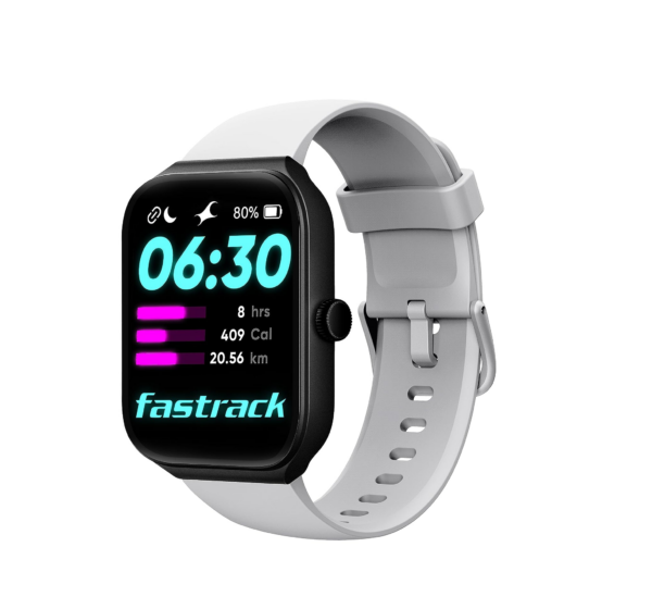 Fastrack Limitless FS1 1.95″ Biggest Display with BT Calling Smart Watch (White)