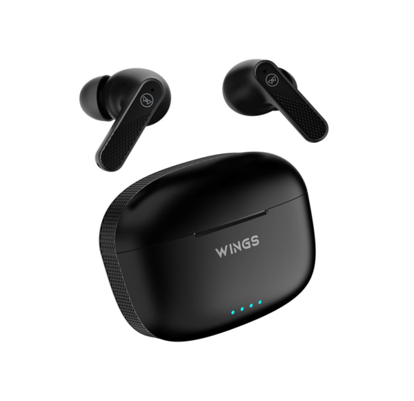 Wings Flobuds 400 Made in India High Fidelity Lifestyle Earbuds, Black