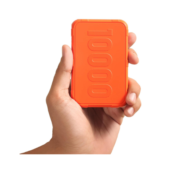 Ambrane 10000mAh Rugged, Slim & Compact Powerbank, 22.5W Fast Charging (Force 10k, Orange)