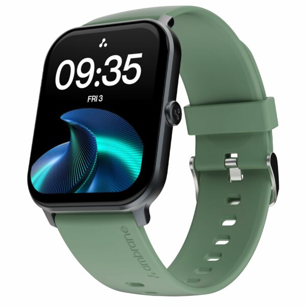Ambrane Wise Glaze with 1.78″ Amoled Display, BT Calling,SPO2, Heart Rate Monitor Smartwatch Green