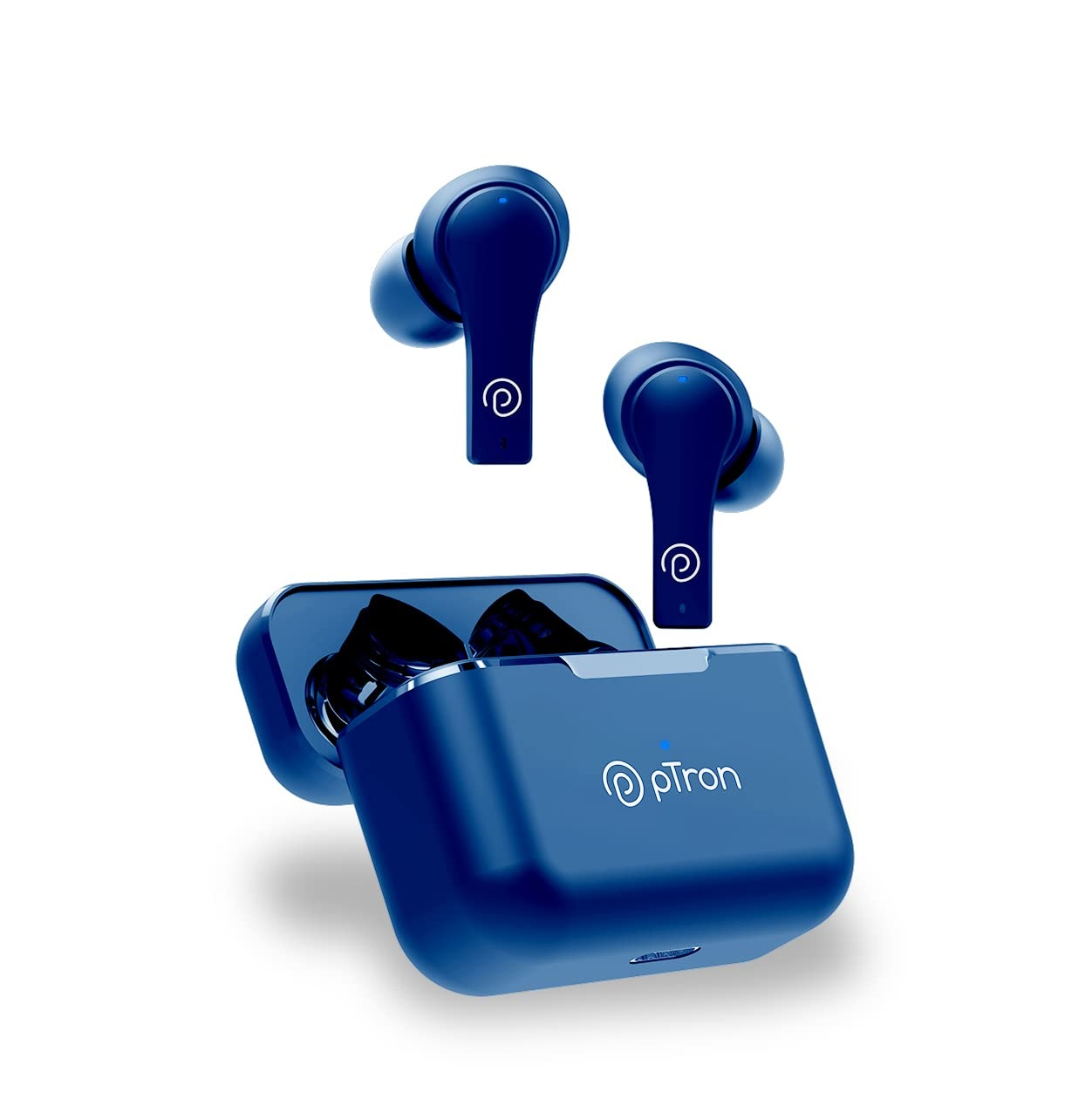 PTron Bassbuds Tango ENC Bluetooth Truly Wireless in Ear Earbuds with mic Blue Fliptwirls