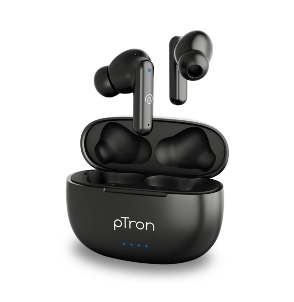 PTron Newly Launched Bassbuds Zen in-Ear Wireless TWS Earbuds (Black)