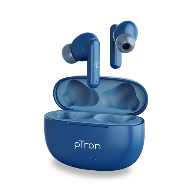 PTron Newly Launched Bassbuds Zen in-Ear Wireless TWS Earbuds (Blue)