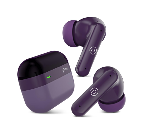 pTron Newly Launched Zenbuds 1 ANC Earbuds (Purple)