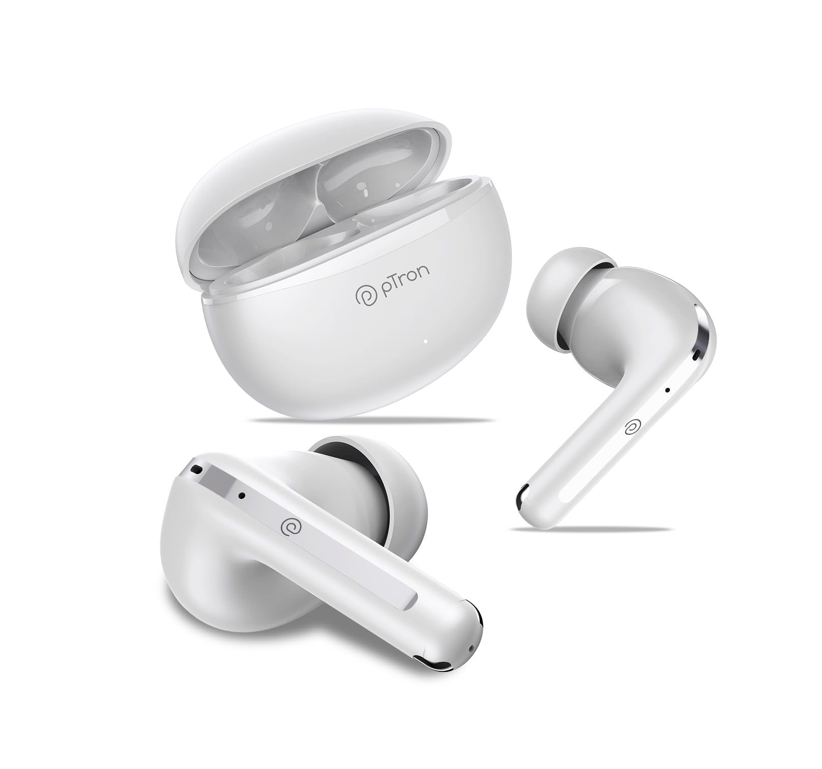 pTron Newly Launched Zenbuds Evo X1 In Ear TWS Earbuds White