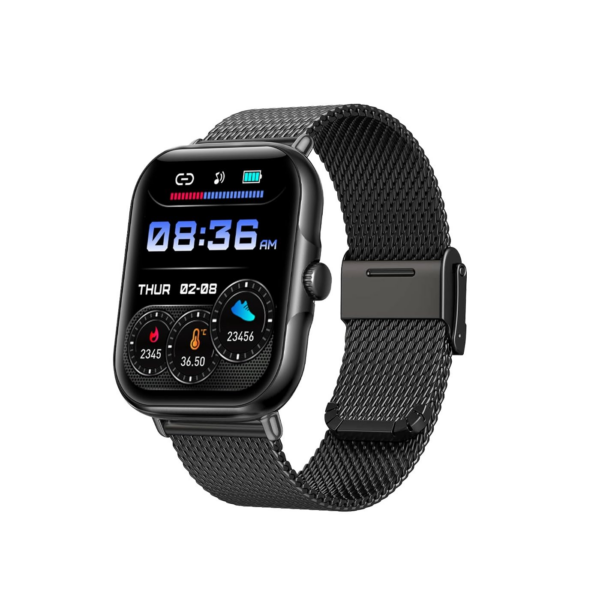 pTron Newly Launched Reflect Callz Smartwatch, Bluetooth Calling, 1.85″ Full Touch Display (Black)