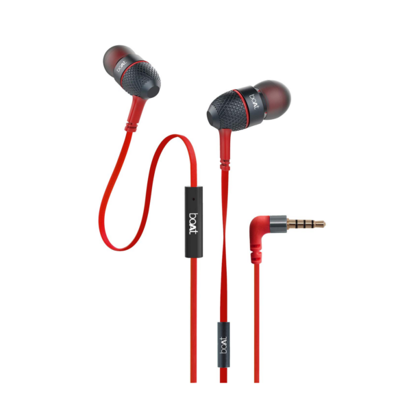 boAt Bassheads 225 Wired in Ear Earphone with Mic (Red)