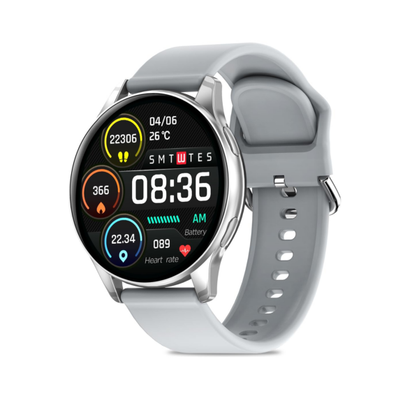 pTron Newly Launched Reflect Flash Smartwatch, Bluetooth Calling, 1.32″ Full Touch Display (Silver)