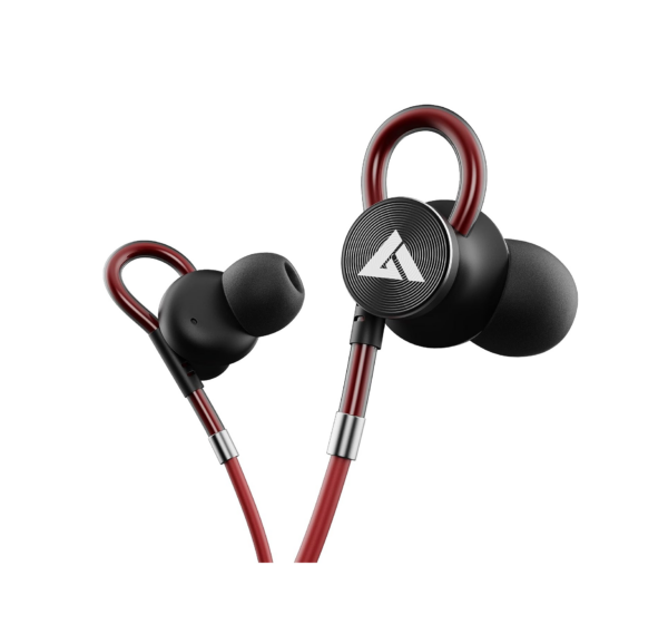 Boult Audio Bassbuds Loop 2 Wired in Ear Earphones with Mic (Red)