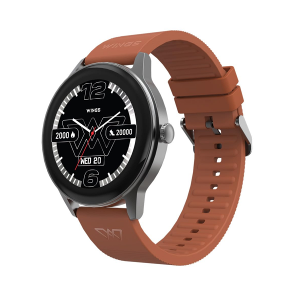 Wings Platinum Smartwatch with 1.39” HD IPS Display, Tan