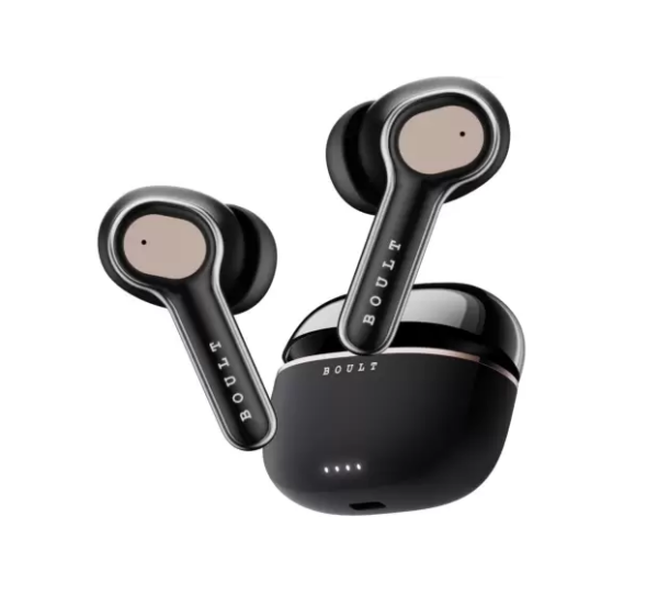 Boult Z40 Ultra 32dB ANC, Dual Device Pairing, 100H Battery, 4 Mic ENC, Gloss Finish Bluetooth Headset (Black, In the Ear)