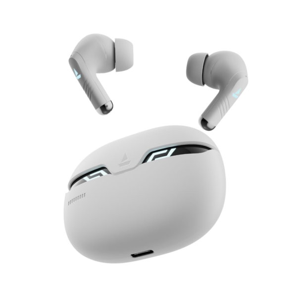 boAt Immortal 101 TWS Earbuds with Beast Mode(40ms Low Latency), 30 HRS Playtime (White Sabre)