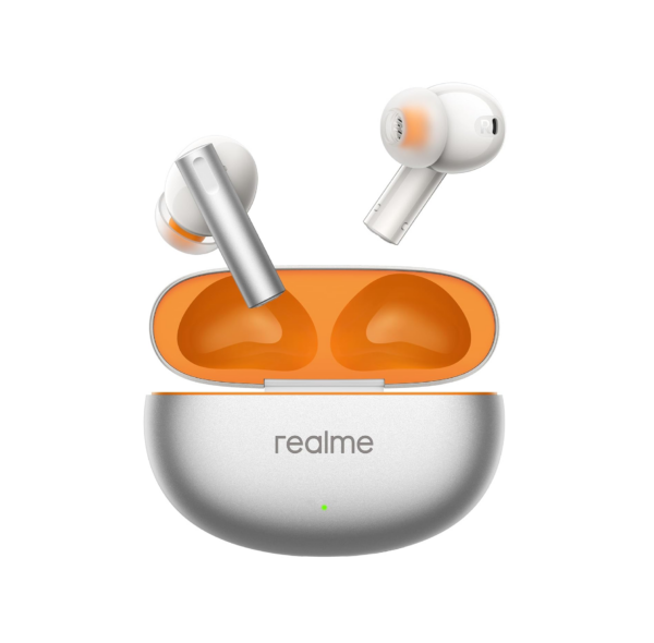 realme Buds Air 6 TWS Earbuds with 12.4 mm Deep Bass Driver, 40 Hours Play time (Flame Silver)