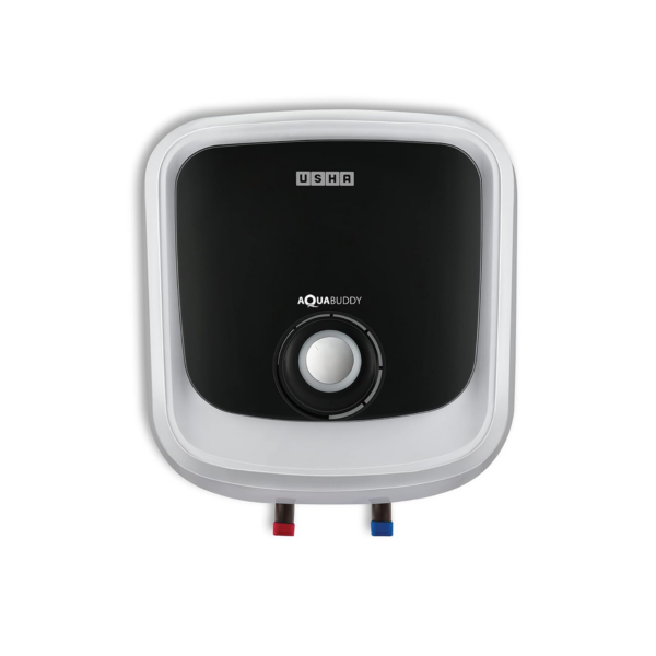 USHA Aquabuddy 15 Litre Storage Wall Water Heater (White Black)