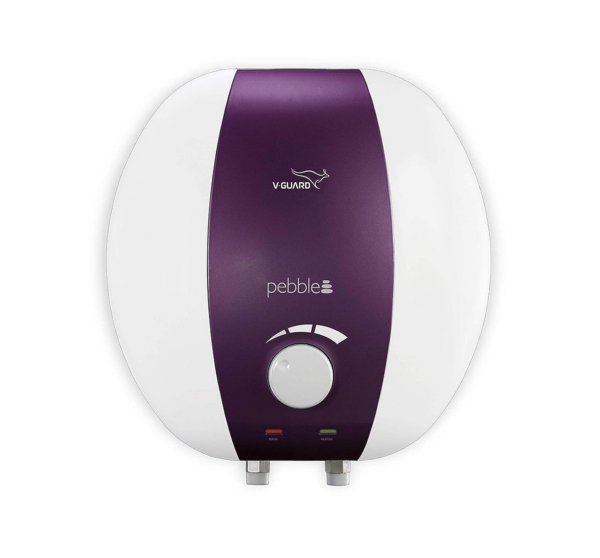 V-Guard Pebble Pro 10 L Steel inner tank with glass-lined AC (anti-corrosion) coating, White