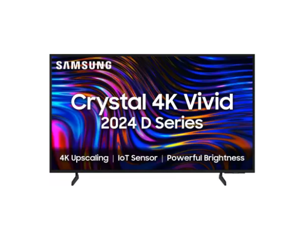 SAMSUNG New D Series Brighter Crystal 4K Vivid (2024 Edition) 138 cm (55 inch) Ultra HD (4K) LED Smart Tizen TV (UA55DUE70BKLXL)