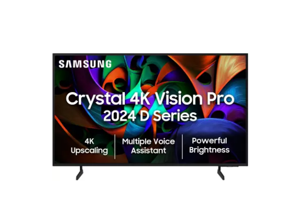 SAMSUNG New D Series Brighter Crystal 4K Vision Pro (2024 Edition) 163 cm (65 inch) Ultra HD (4K) LED Smart Tizen TV (UA65DUE76AKLXL)
