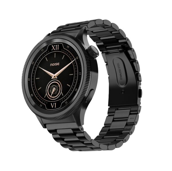 Noise Newly Launched Halo 2 Smart Watch 1st Ever Functional Rotating Dial (Axe-Cut Bezel), 1.43″ AMOLED (Elite Black)