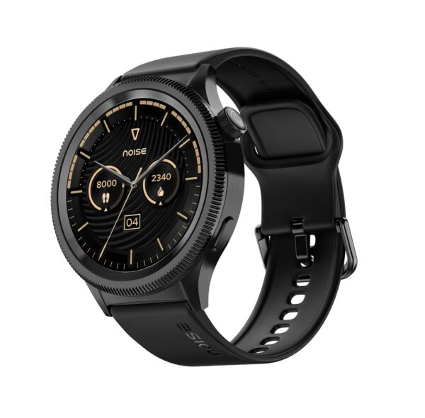 Noise Newly Launched Halo 2 Smart Watch 1st Ever Functional Rotating Dial (Axe-Cut Bezel), 1.43″ AMOLED (Jet Black)