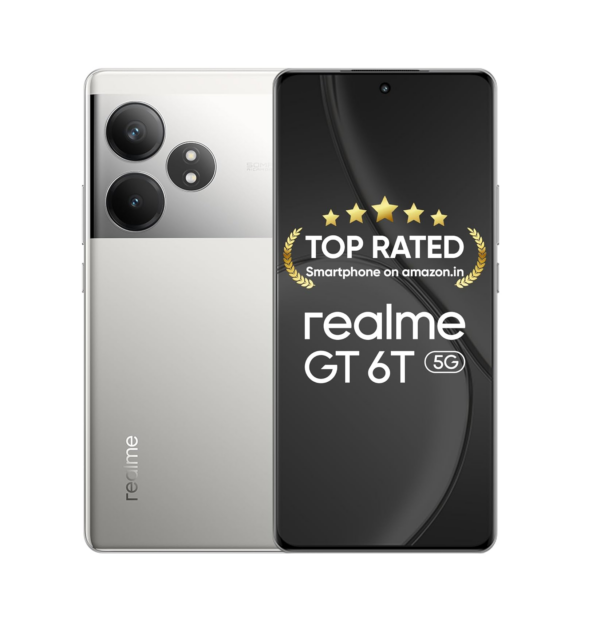 realme GT 6T 5G (Fluid Silver,12GB RAM+256GB Storage)