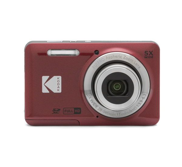 KODAK PIXPRO Friendly Zoom FZ55-RD 16MP Digital Camera with 5X Optical Zoom 28mm Wide Angle and 2.7″ LCD Screen (Red)