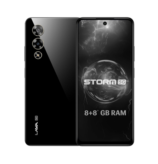 Lava Storm 5G (Thunder Black, 8GB RAM, 128GB ROM)