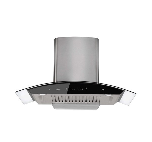 AGARO Grand Kitchen Chimney 90 cm 1200 m3/hr (SS Baffle Filter, Touch and Motion Sensor Control and Digital Display, Silver)