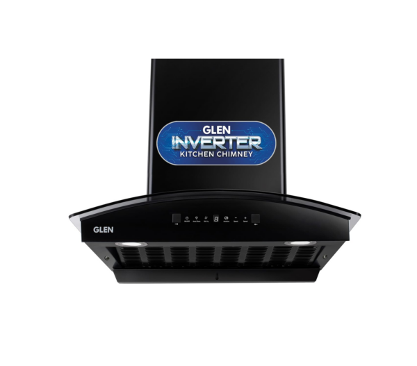 Glen 60 cm 1600 m3/hr BLDC Filterless Autoclean Kitchen Chimney with Heat Sensor (Fabia BLDC BLACK 60cm)