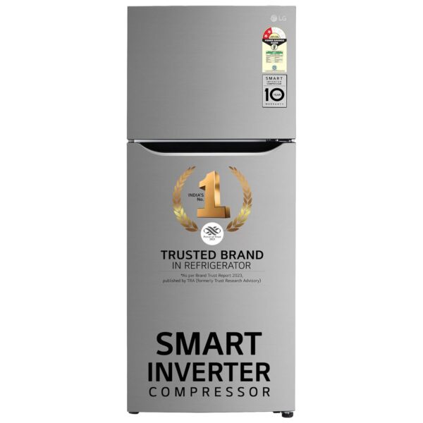 LG 242 L 2 Star Frost-Free Smart Inverter Double Door Refrigerator (2023 Model, Shiny Steel, Smart Connect & Multi Air Flow)