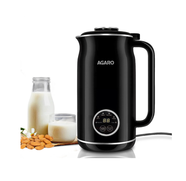 AGARO Regency Automatic Nut Milk Maker, Multi Cooker Electric Kettle (0.6 L, Black)
