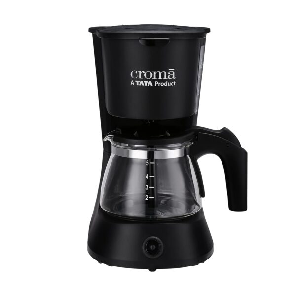 Croma Drip Coffee Maker 0.6L with 5 Cup Capacity (600W) (Black)