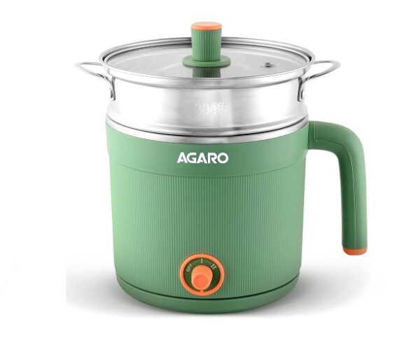 AGARO Regency Multi Cook Kettle With Steamer, 1.2L Inner Pot