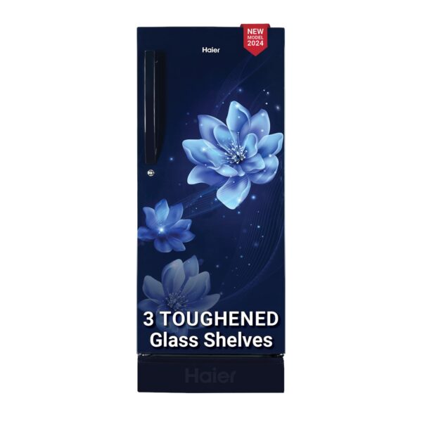 Haier 190 L, 5 Star, Direct-Cool Single Door Refrigerator (Marine Peony, Base Stand Drawer, 2024 Model)