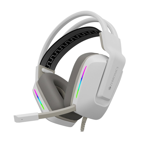 ZEBRONICS Havoc Premium Gaming Over Ear Headphone (White)