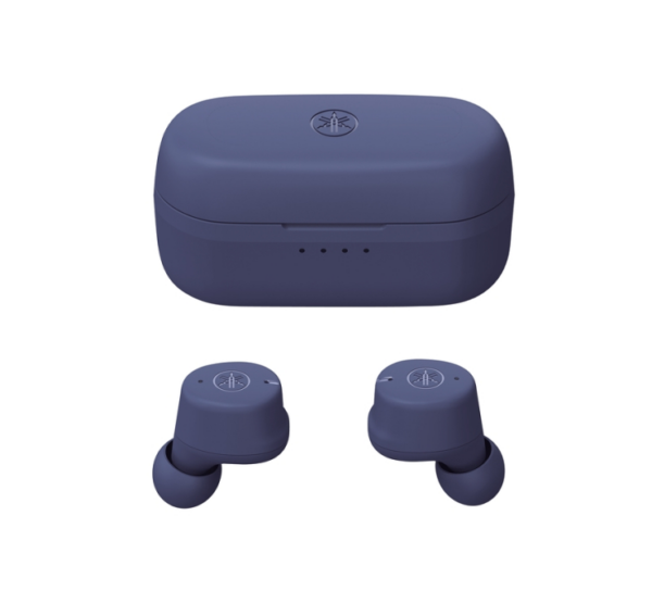 YAMAHA TW-E3C True Wireless Earbuds with Ambient Sound, Clear Voice Calling, & Gaming Mode (Blue)
