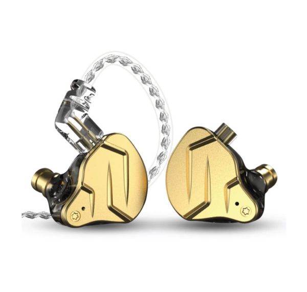 KZ ZSN Pro X in Ear Monitor Earphones (ZSN Pro X with Mic, Golden)