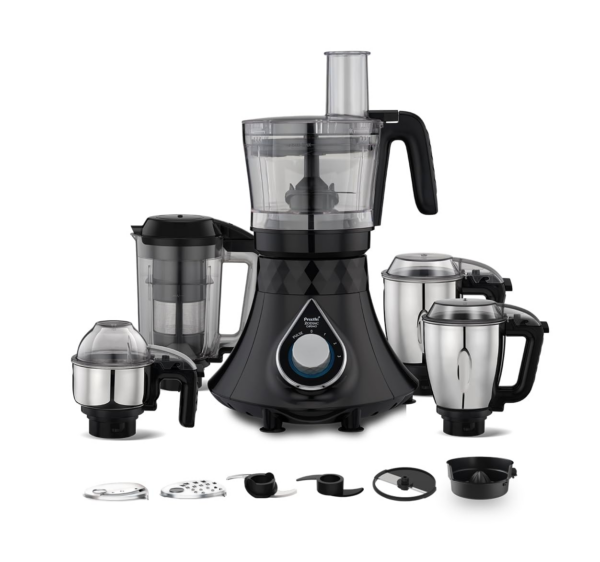 Preethi Plastic Zodiac Cosmo Mixer Grinder For Kitchen,5 Jars 750 Watt Mixie, Black(Mg236)