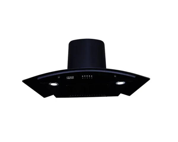 Croma 90cm 1300m3/hr Ducted Baffle Filter Wall Mounted Chimney with Push Button Control (Black)