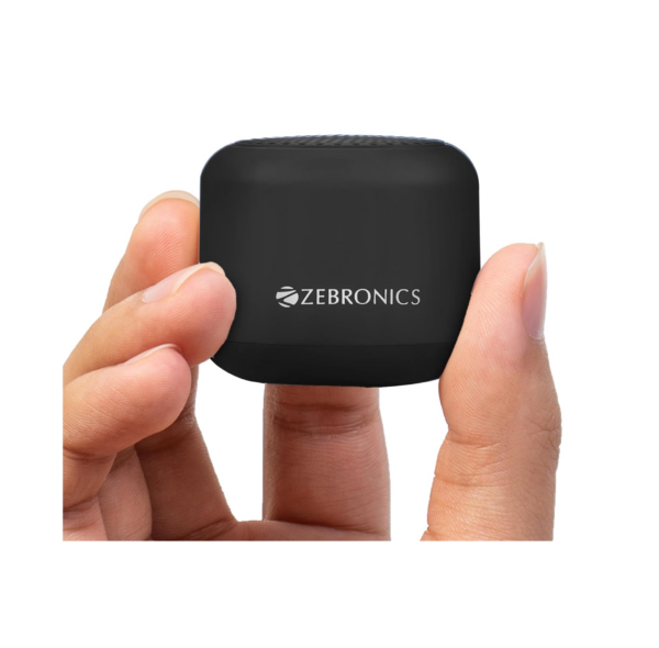 ZEBRONICS Pixie Portable Speaker, 5 Watts, Supports Bluetooth, TWS Function, Upto 7h Backup (Black)