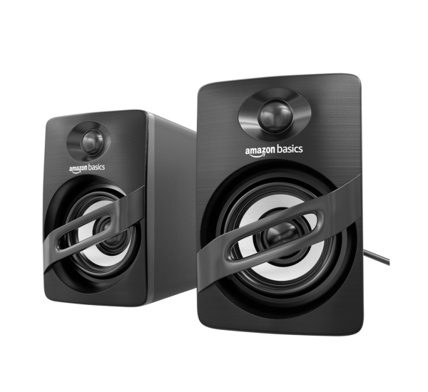 Amazon Basics Portable Multimedia Speaker| Suitable for Laptop & Desktop (Black)