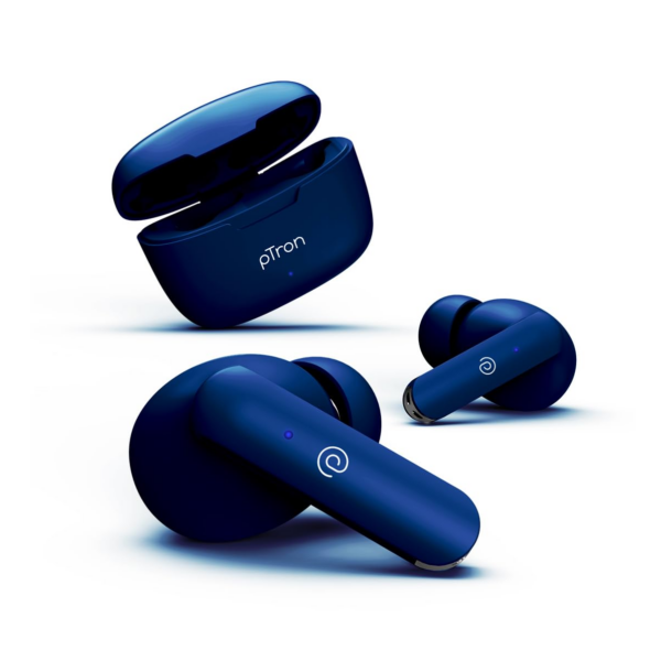 pTron Bassbuds Duo in Ear Earbuds with 32Hrs Total Playtime (Blue)